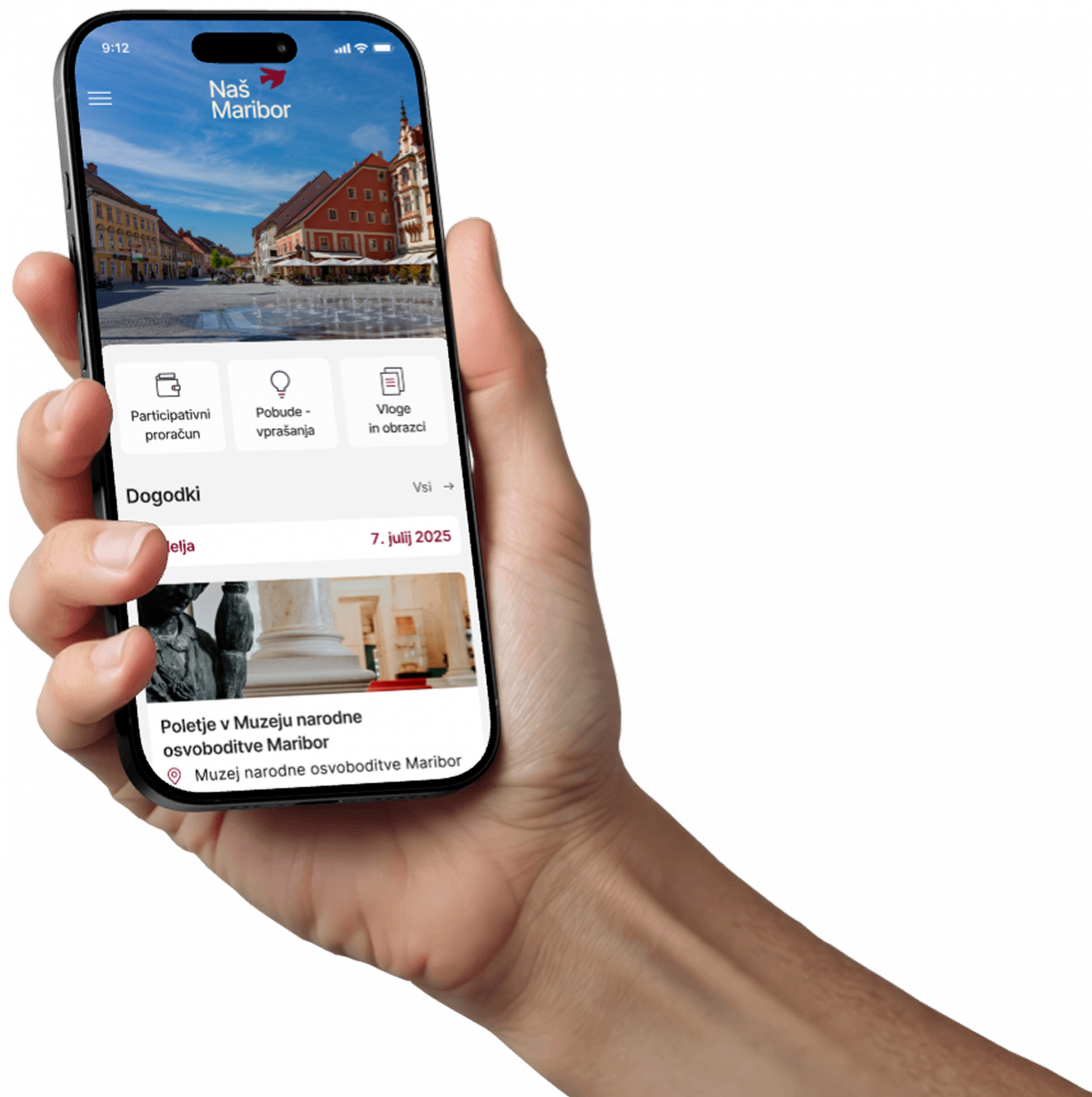 Telefon z odprto aplikacijo